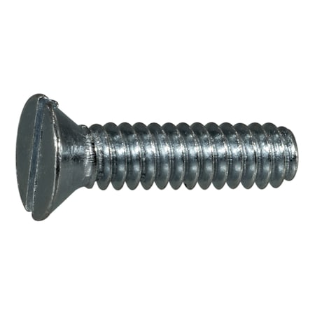 Midwest Fastener #10-24 x 3/4 in Slotted Flat Machine Screw, Zinc Plated Steel, 39 PK 61463
